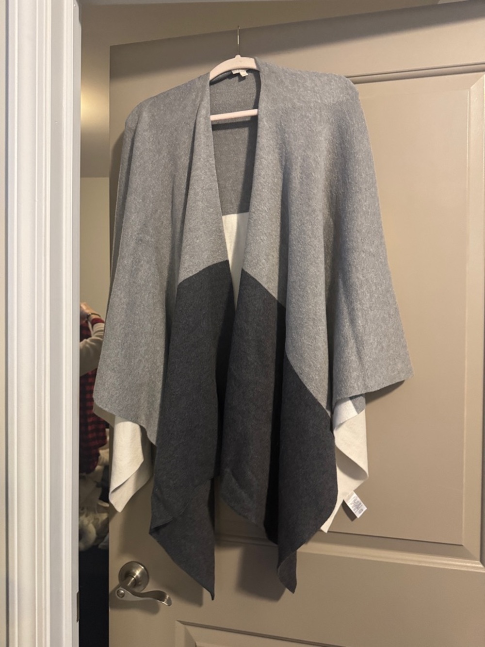 Talbots Gray and Dark Gray Colorblock Wrap